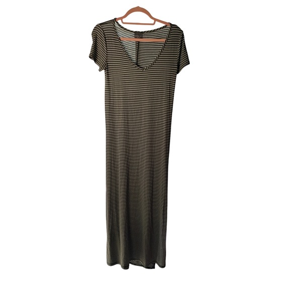 Olivia Rae New York Striped Maxi Dress XS Short Sleeve Casual - Picture 1 of 4